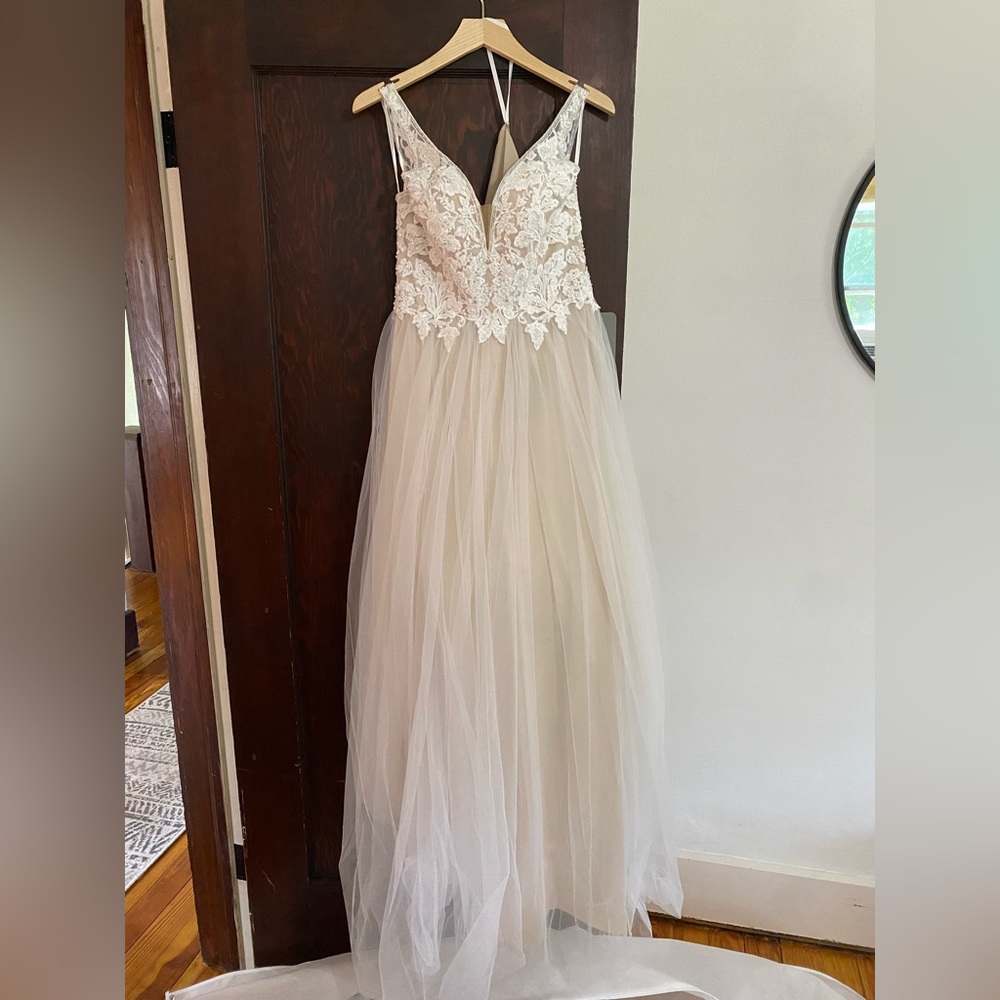ASOS Ivory Lace Bodice Tulle Wedding Dress